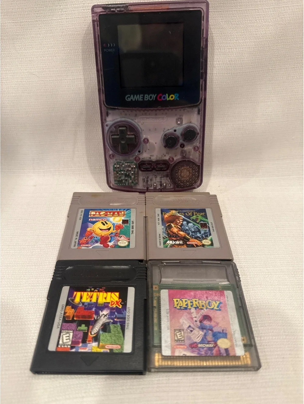 Nintendo Game Boy Color Atomic Purple with 4 Games